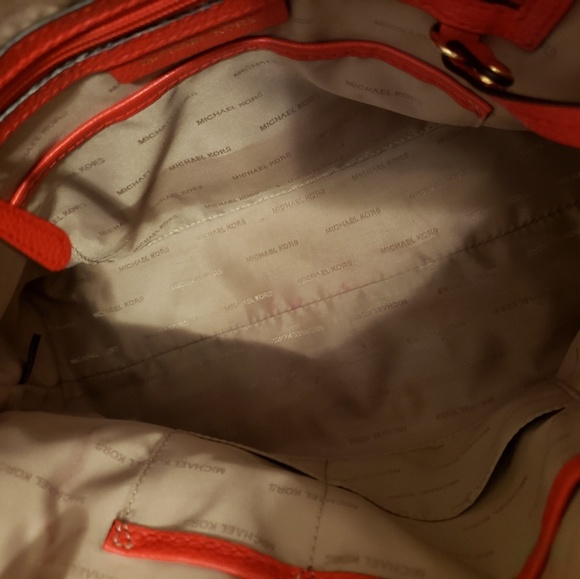 { Michael Kors } MK Leather Dome Satchel Purse - Picture 5 of 6